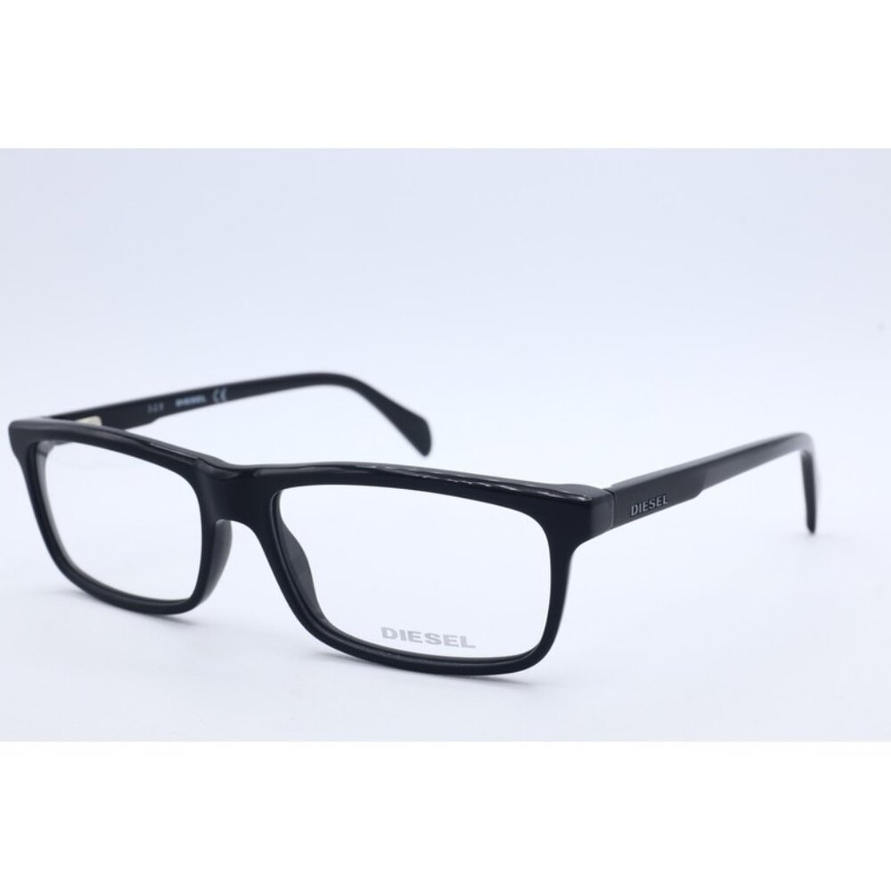 Diesel DL 5203 002 Square Matte Black Eyeglasses Clear Lenses 54mm